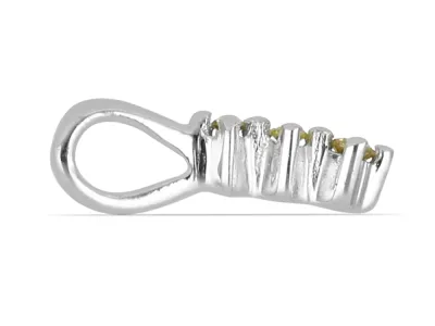 Сребърна висулка с Жълти Диаманти